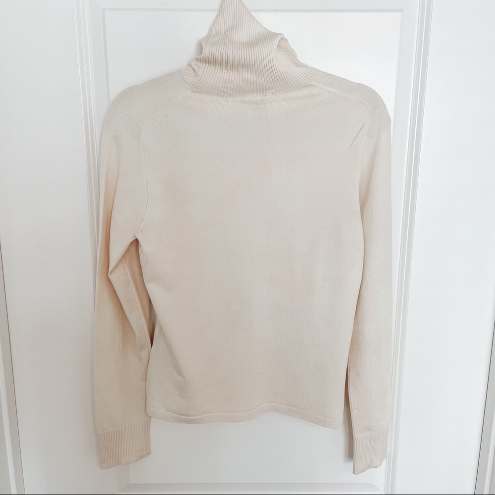 Ann Taylor Cream Turtleneck Sweater